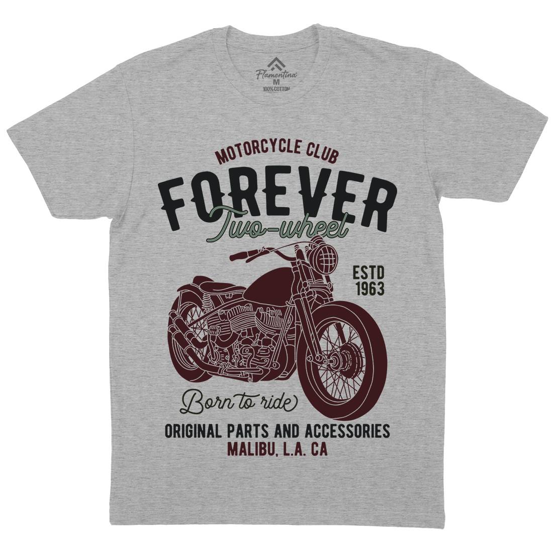 Club Mens Crew Neck T-Shirt Motorcycles B321