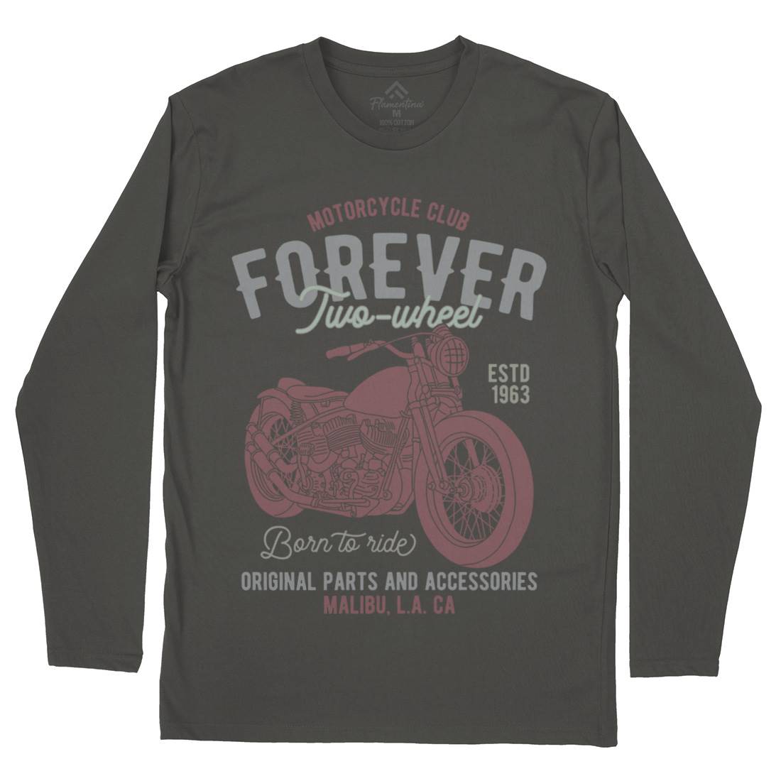 Club Mens Long Sleeve T-Shirt Motorcycles B321
