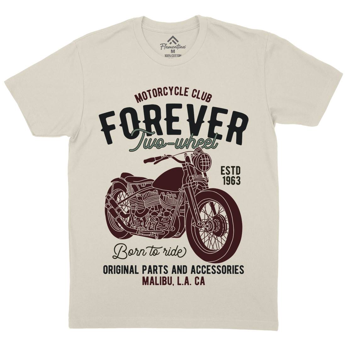 Club Mens Organic Crew Neck T-Shirt Motorcycles B321