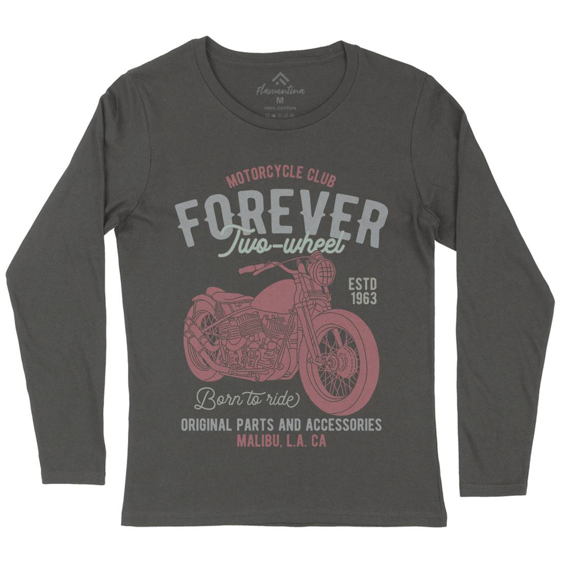 Club Womens Long Sleeve T-Shirt Motorcycles B321