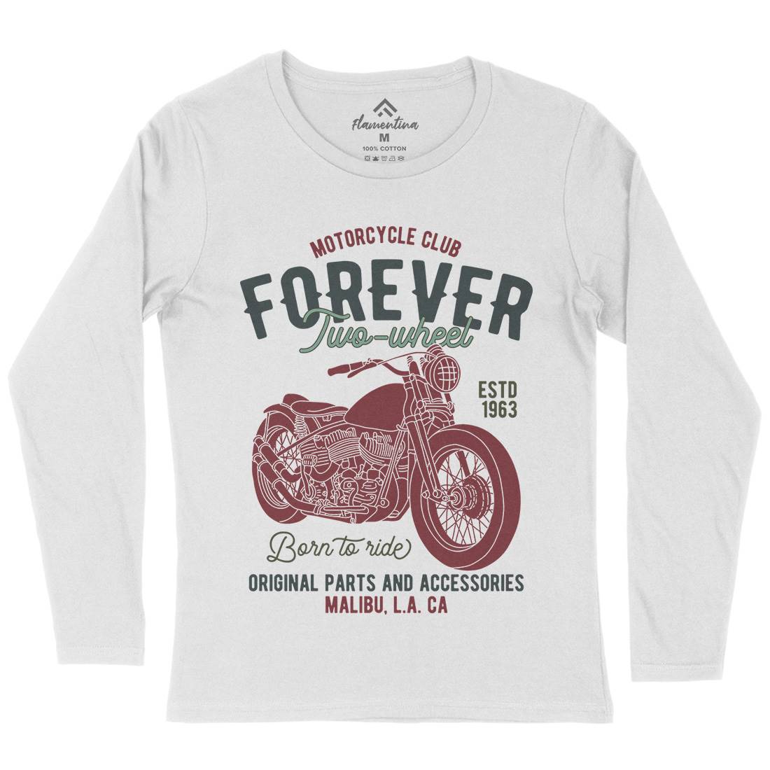 Club Womens Long Sleeve T-Shirt Motorcycles B321