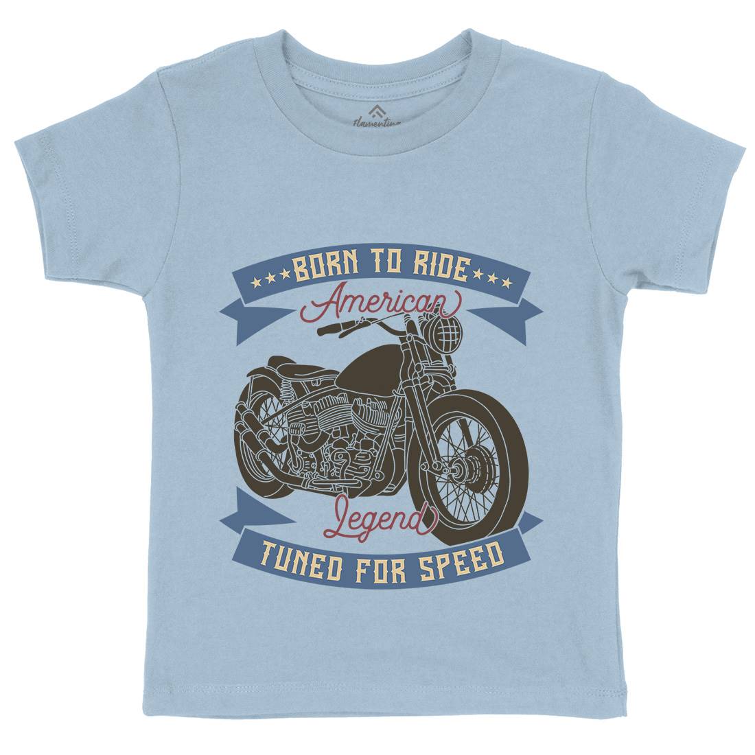 Legend Kids Organic Crew Neck T-Shirt Motorcycles B322