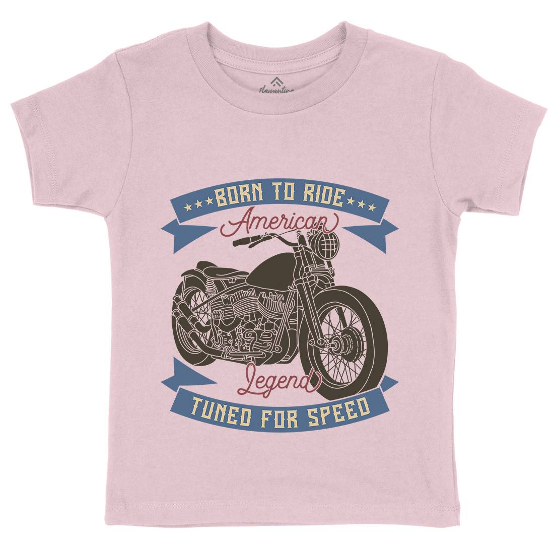 Legend Kids Organic Crew Neck T-Shirt Motorcycles B322