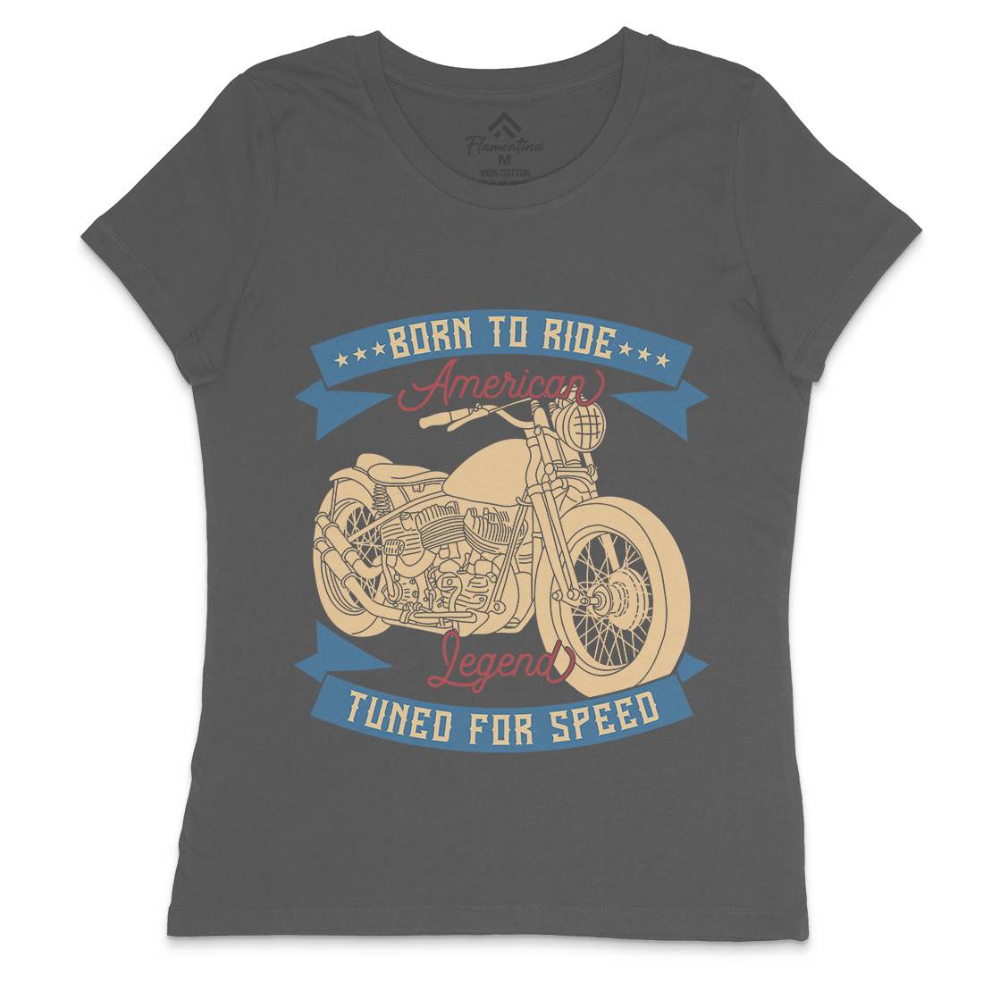 Legend Womens Crew Neck T-Shirt Motorcycles B322