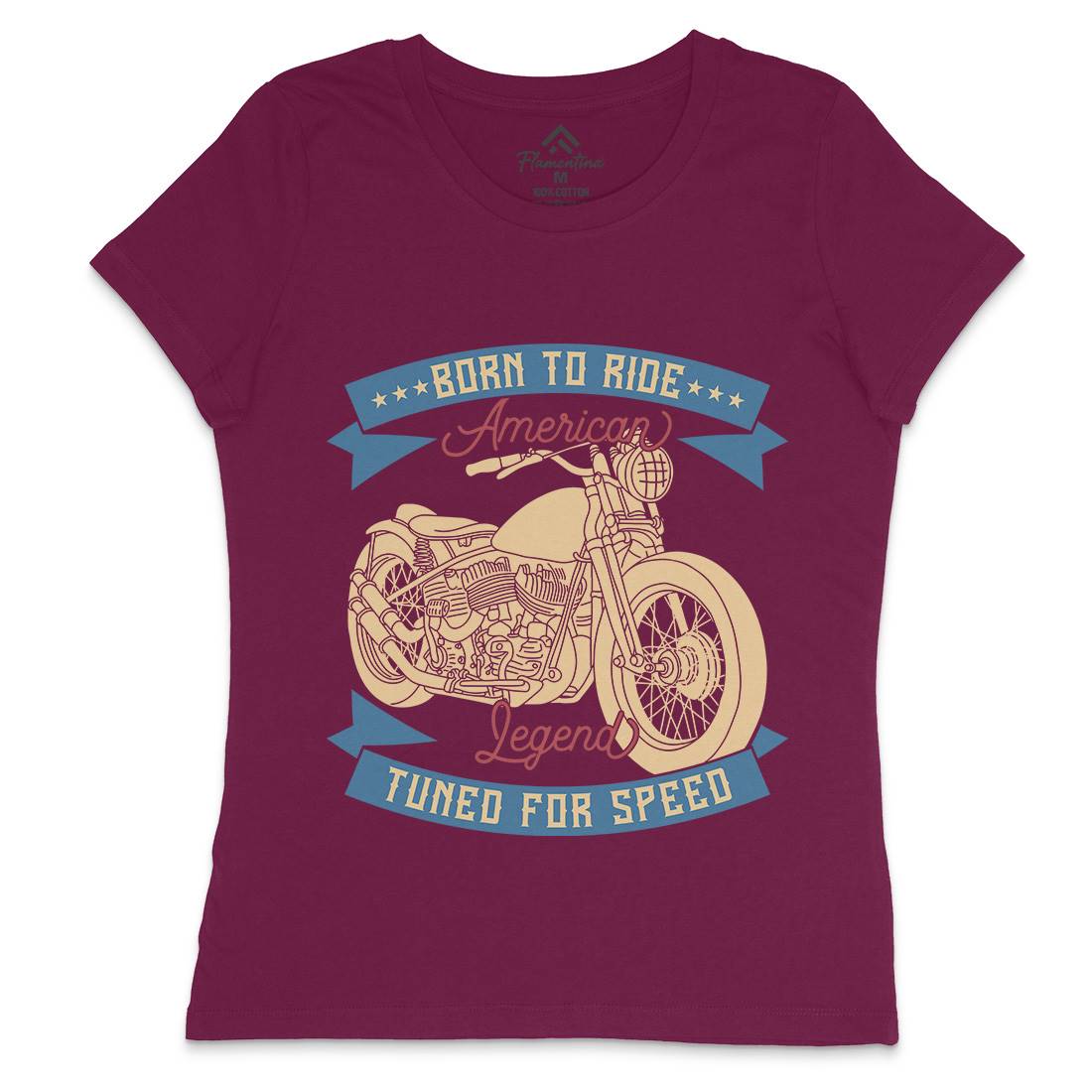 Legend Womens Crew Neck T-Shirt Motorcycles B322