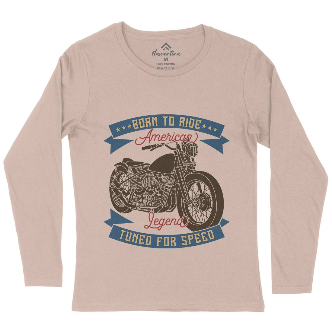 Legend Womens Long Sleeve T-Shirt Motorcycles B322