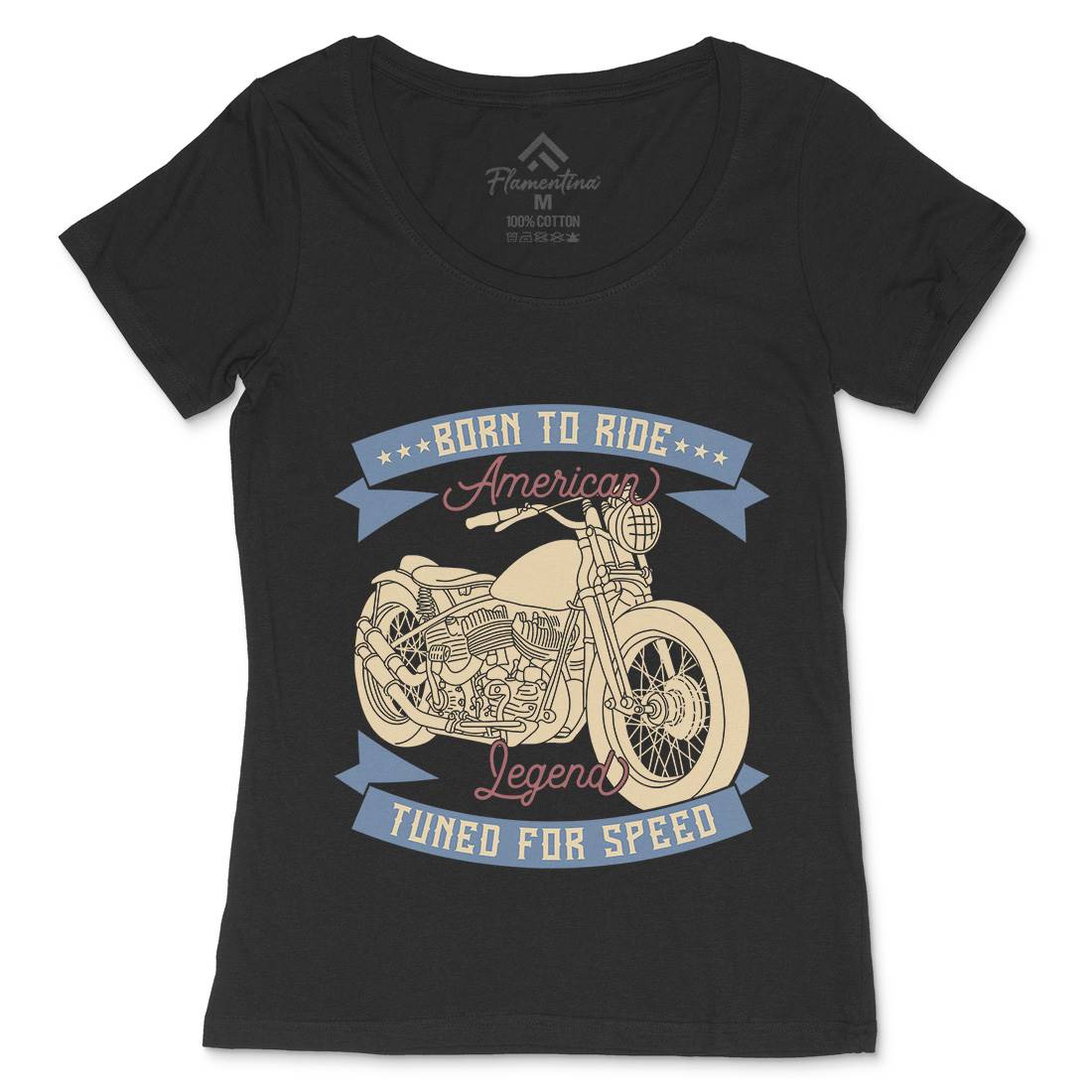 Legend Womens Scoop Neck T-Shirt Motorcycles B322