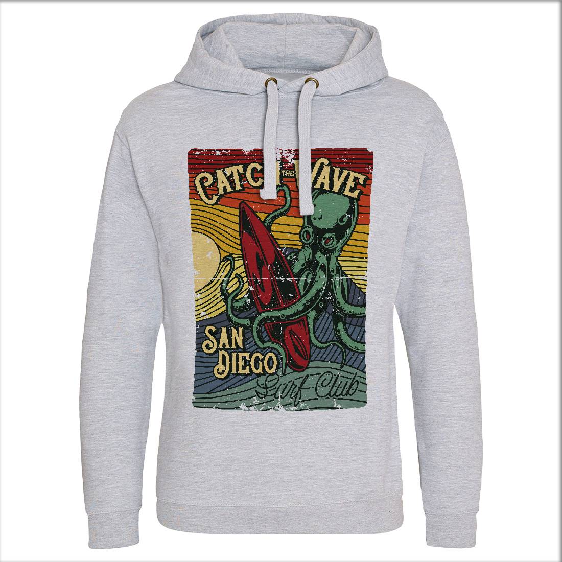 Octopus Mens Hoodie Without Pocket Navy B324