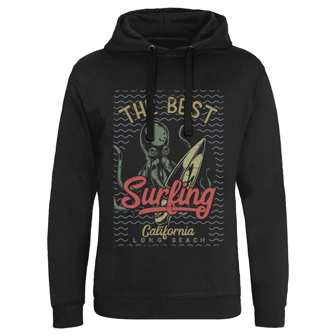 Octopus Mens Hoodie Without Pocket Navy B325
