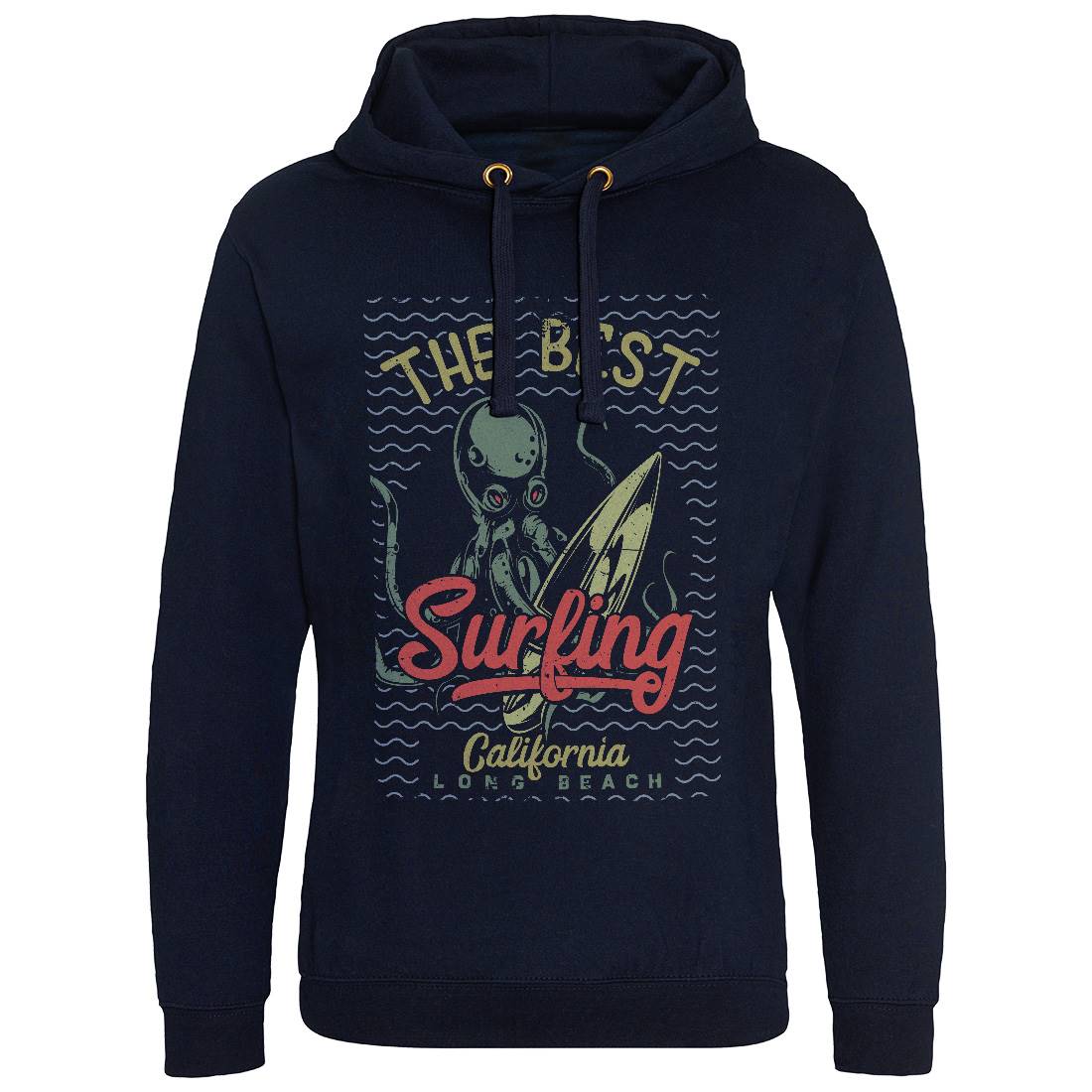 Octopus Mens Hoodie Without Pocket Navy B325