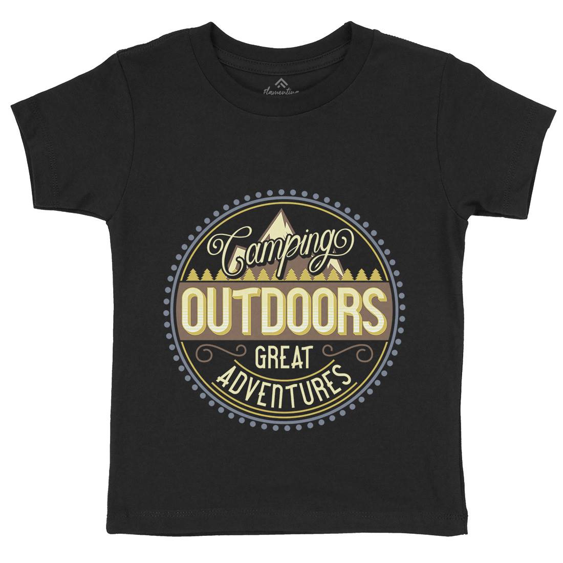 Outdoors Kids Organic Crew Neck T-Shirt Nature B326