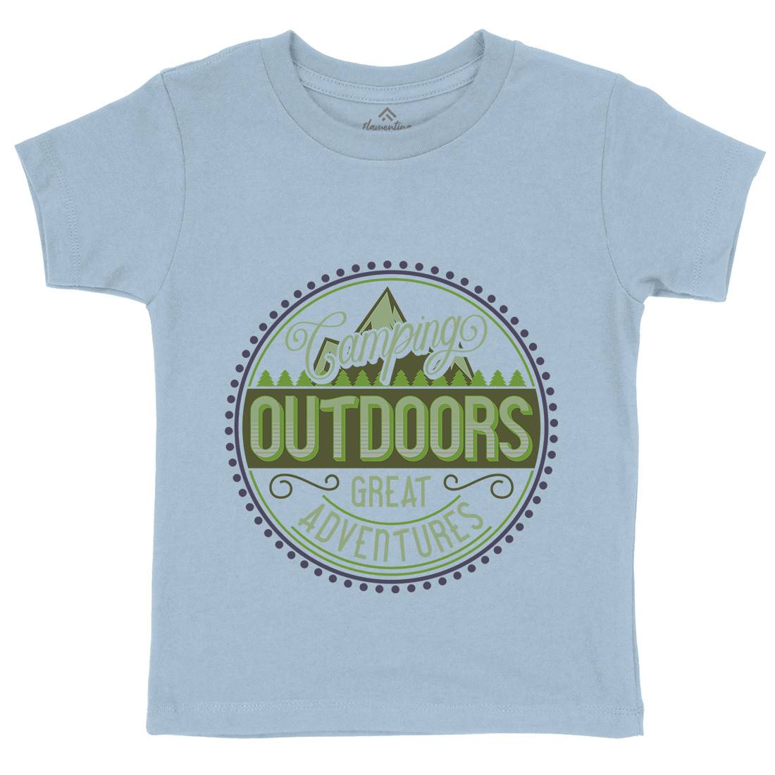 Outdoors Kids Crew Neck T-Shirt Nature B326
