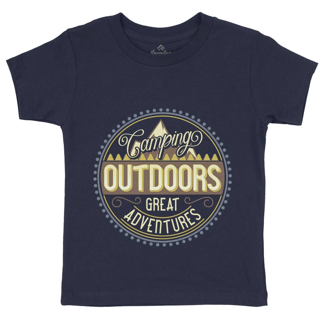 Outdoors Kids Organic Crew Neck T-Shirt Nature B326