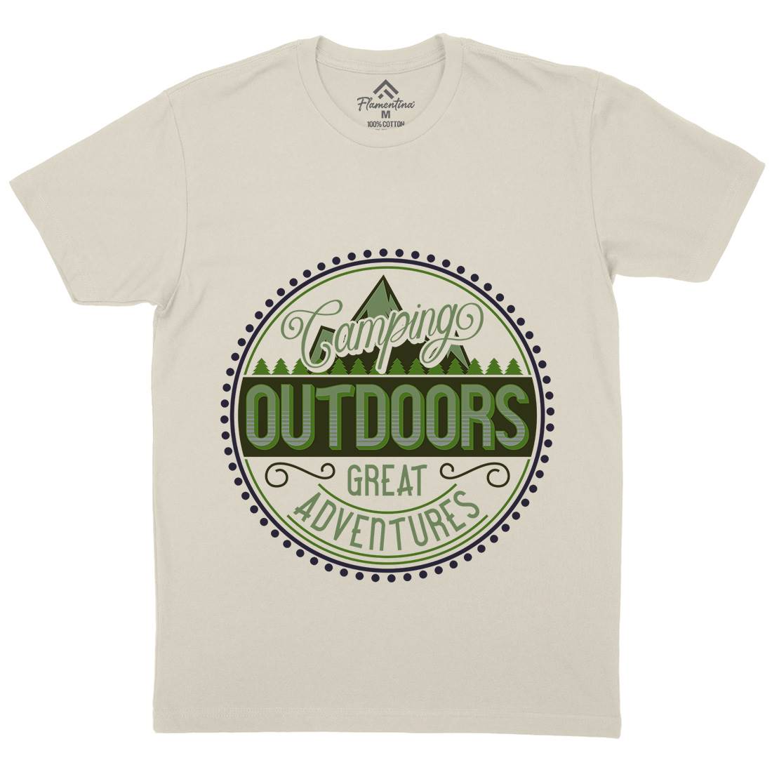 Outdoors Mens Organic Crew Neck T-Shirt Nature B326