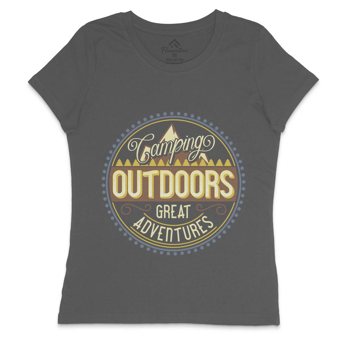 Outdoors Womens Crew Neck T-Shirt Nature B326