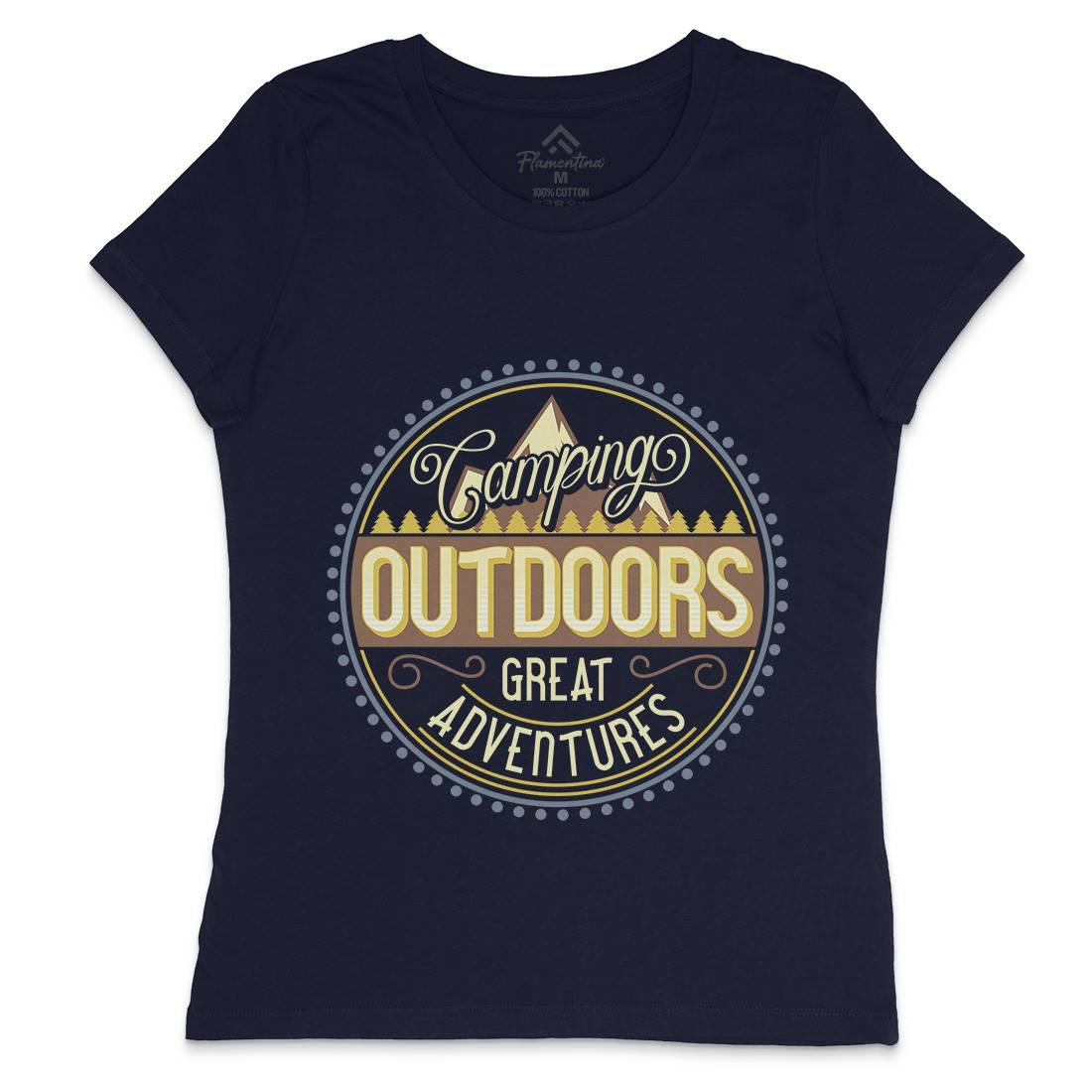Outdoors Womens Crew Neck T-Shirt Nature B326