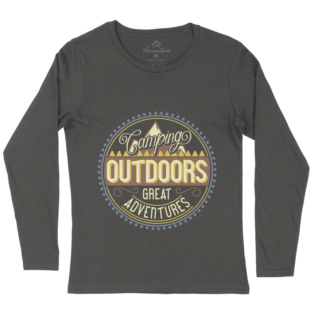 Outdoors Womens Long Sleeve T-Shirt Nature B326