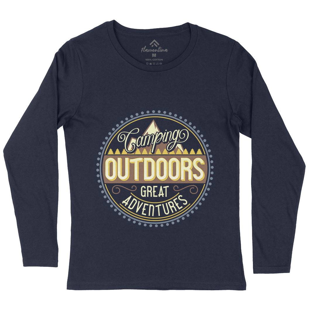 Outdoors Womens Long Sleeve T-Shirt Nature B326