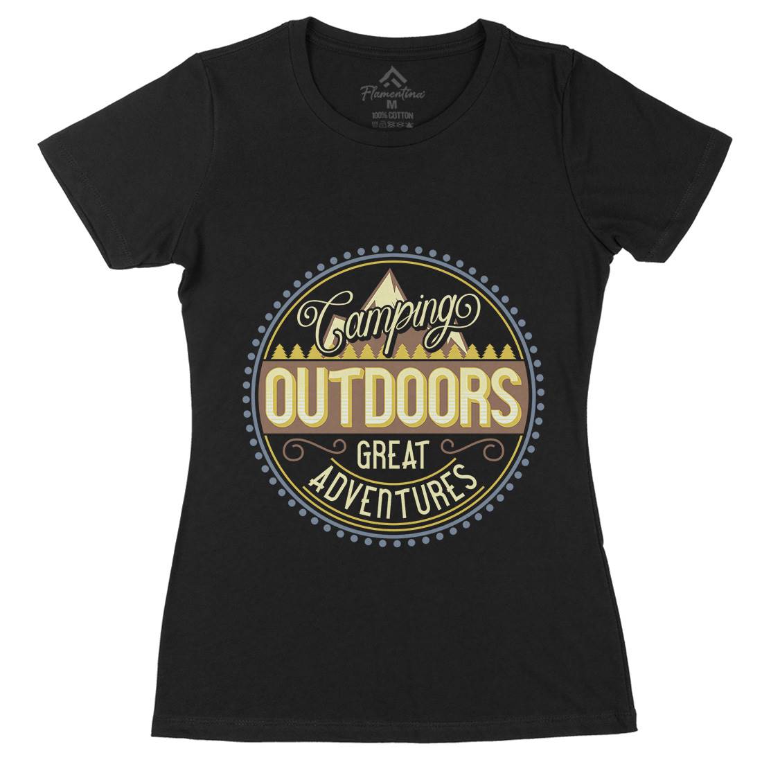 Outdoors Womens Organic Crew Neck T-Shirt Nature B326