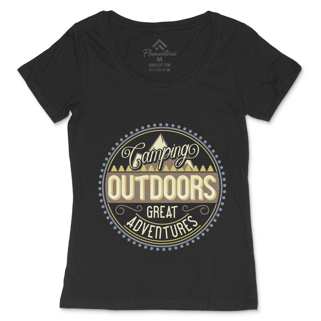 Outdoors Womens Scoop Neck T-Shirt Nature B326