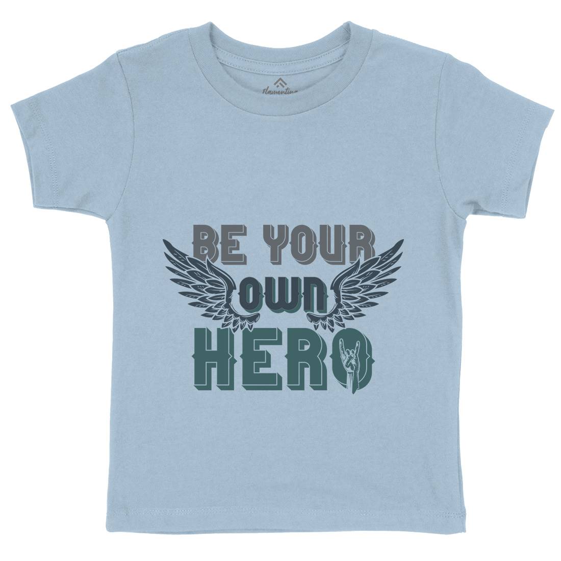 Be Your Own Hero Kids Crew Neck T-Shirt Retro B327