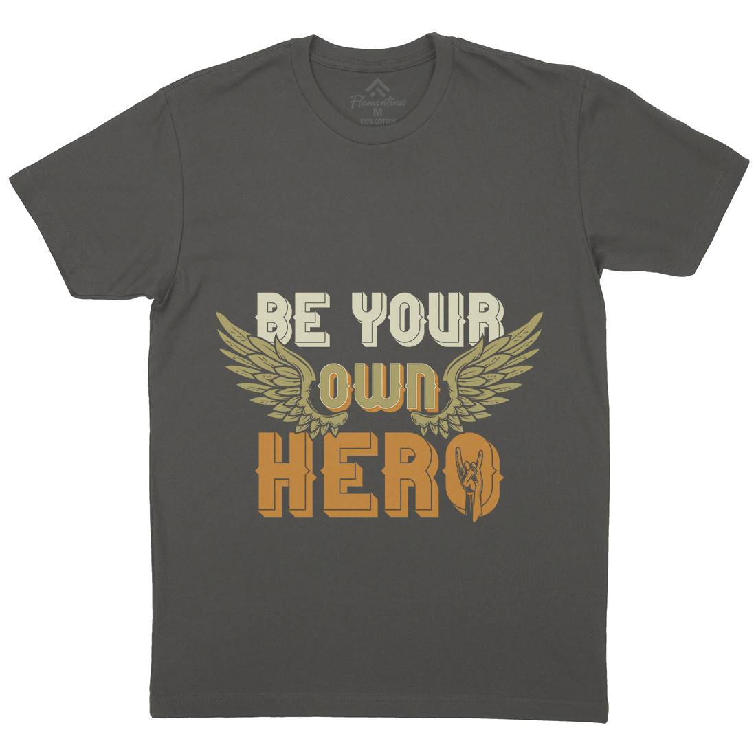 Be Your Own Hero Mens Crew Neck T-Shirt Retro B327
