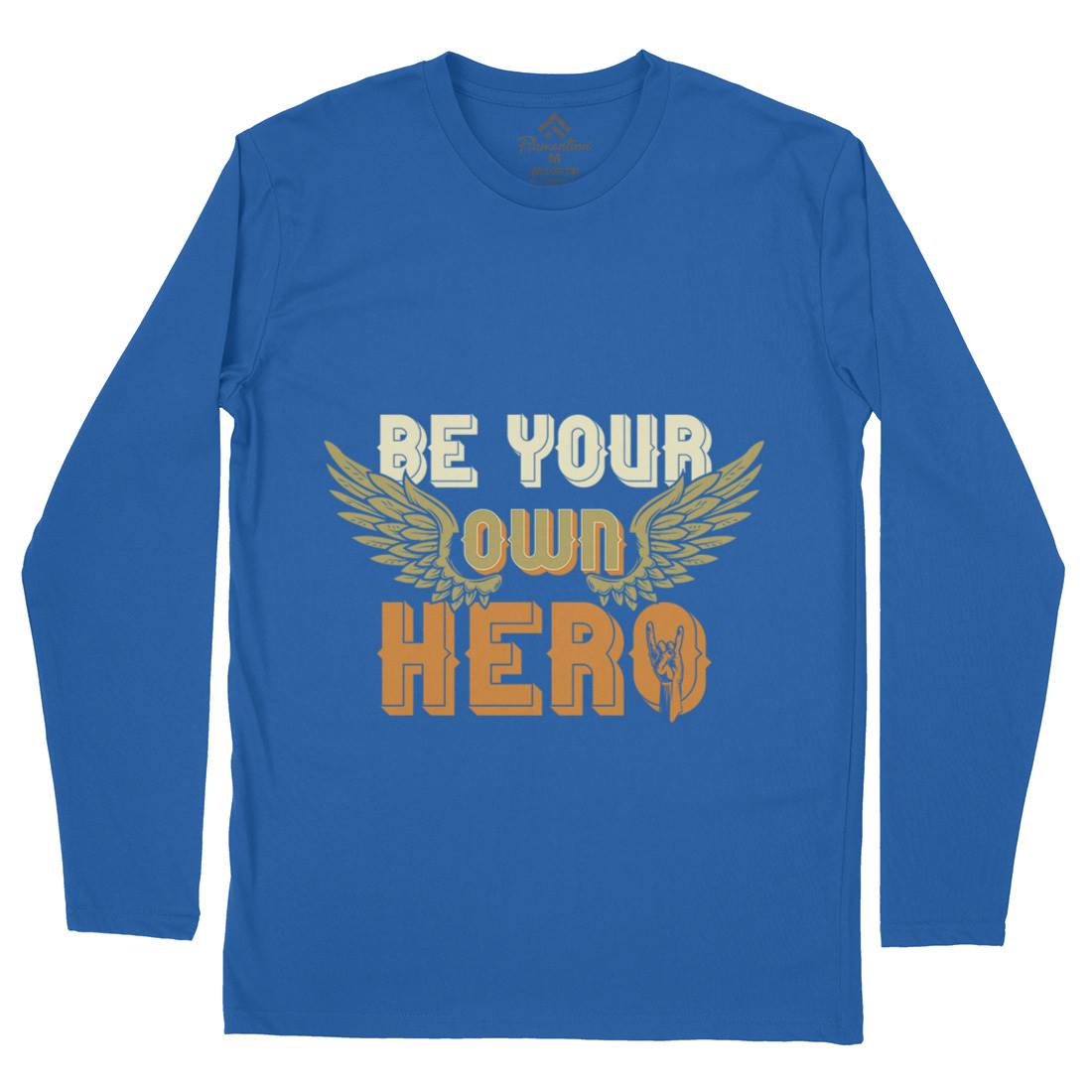 Be Your Own Hero Mens Long Sleeve T-Shirt Retro B327