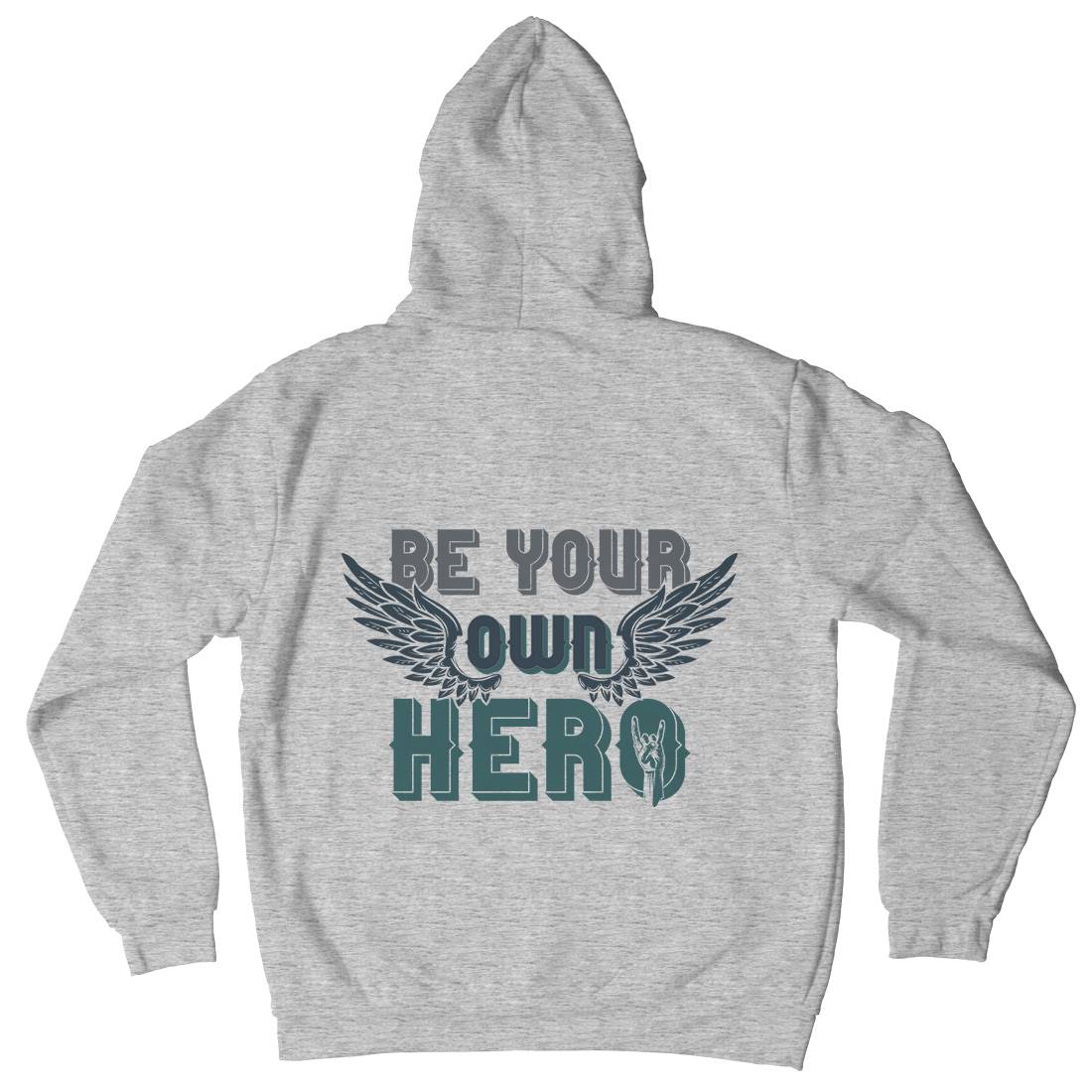 Be Your Own Hero Mens Hoodie With Pocket Retro B327