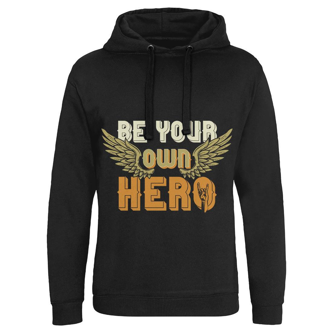 Be Your Own Hero Mens Hoodie Without Pocket Retro B327