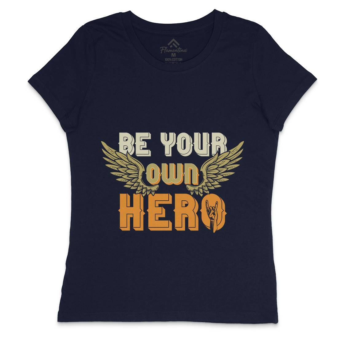 Be Your Own Hero Womens Crew Neck T-Shirt Retro B327