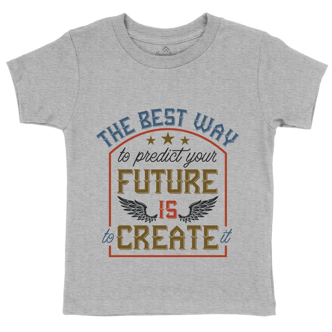 Predict Future Kids Crew Neck T-Shirt Retro B329