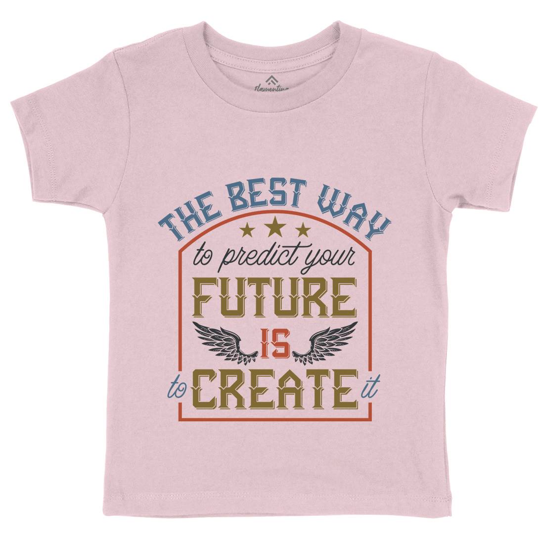 Predict Future Kids Organic Crew Neck T-Shirt Retro B329