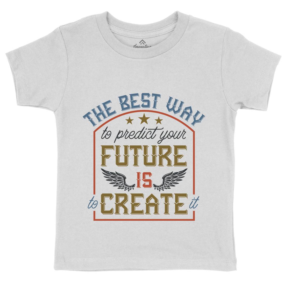 Predict Future Kids Organic Crew Neck T-Shirt Retro B329