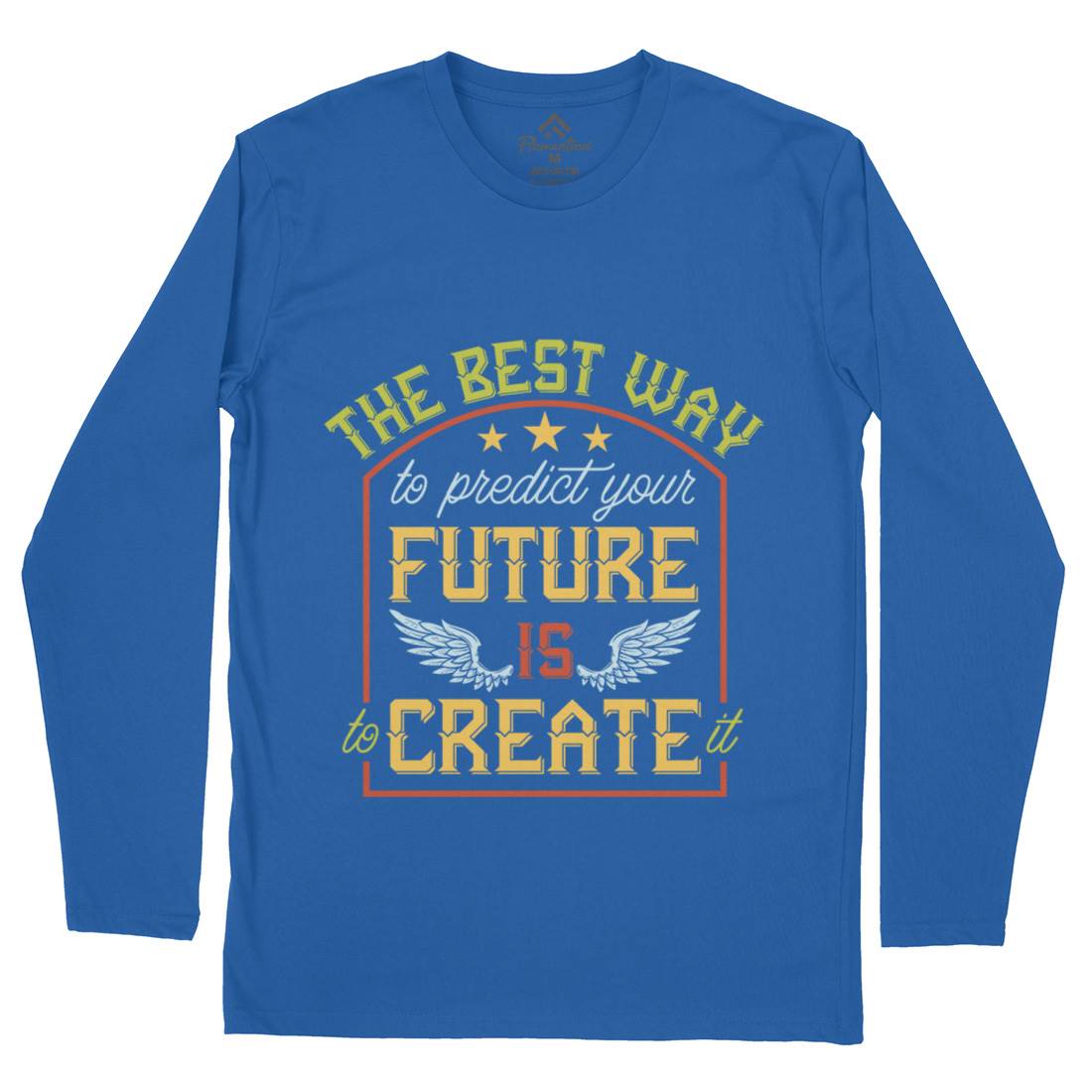 Predict Future Mens Long Sleeve T-Shirt Retro B329