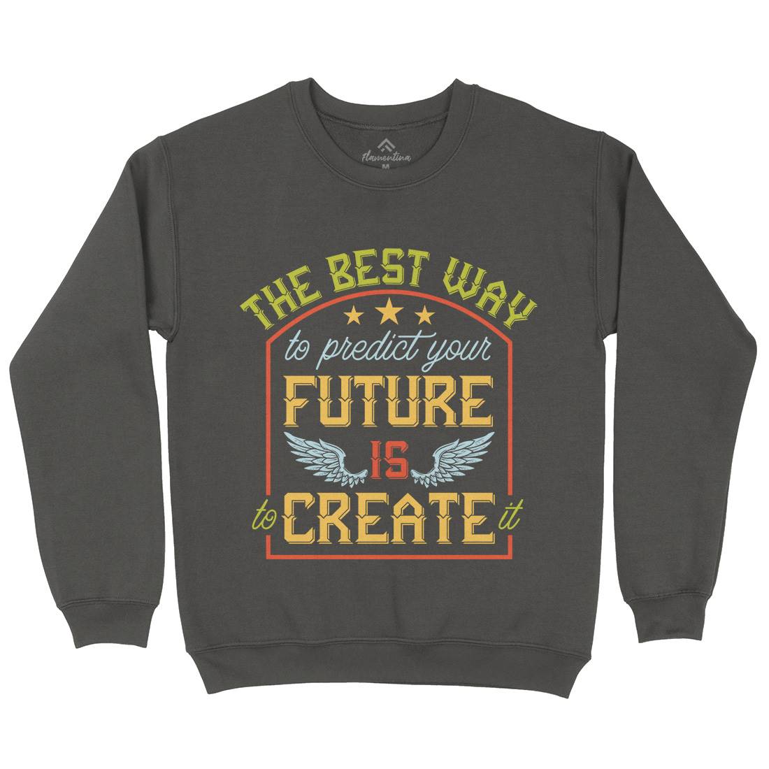 Predict Future Mens Crew Neck Sweatshirt Retro B329