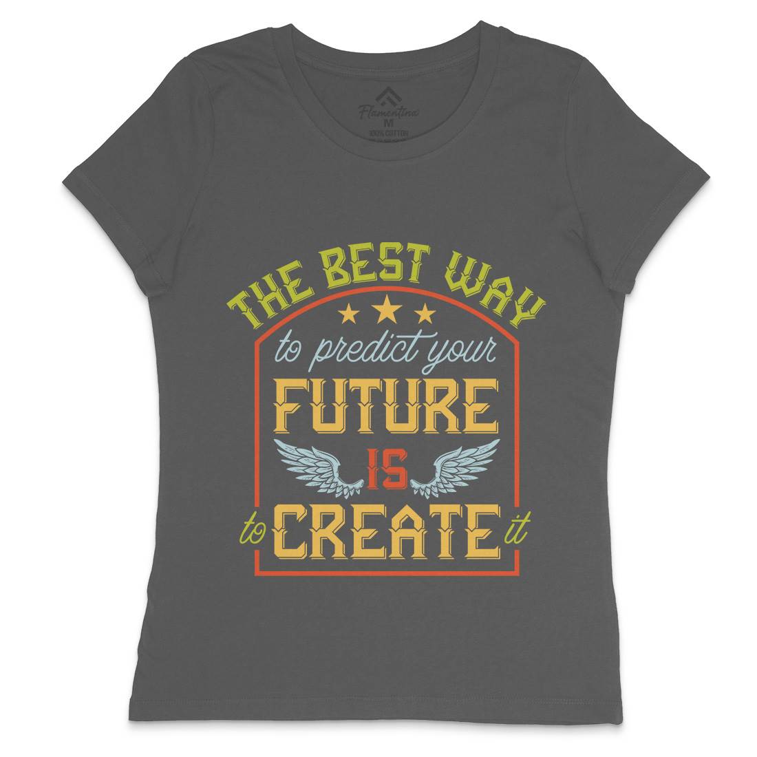 Predict Future Womens Crew Neck T-Shirt Retro B329