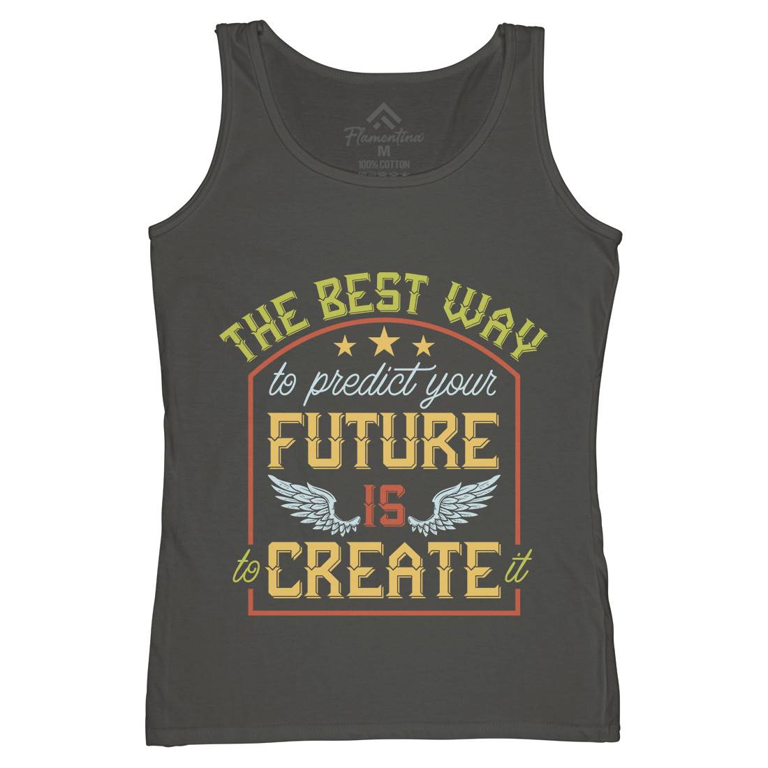 Predict Future Womens Organic Tank Top Vest Retro B329