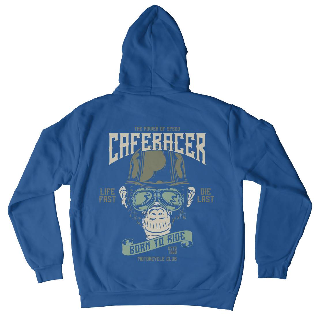 Racer Mens Hoodie With Pocket Motorcycles B330