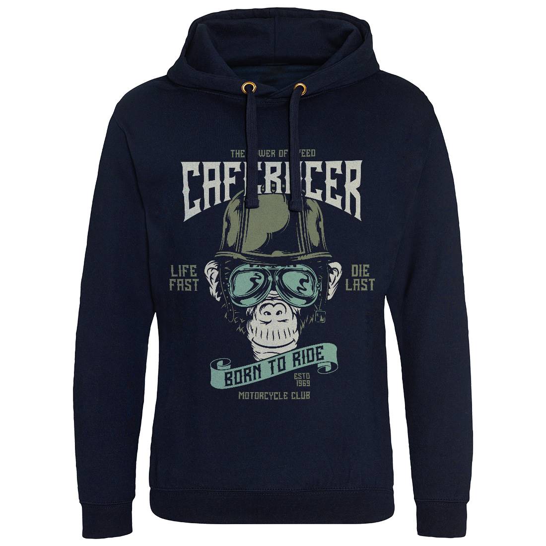 Racer Mens Hoodie Without Pocket Motorcycles B330