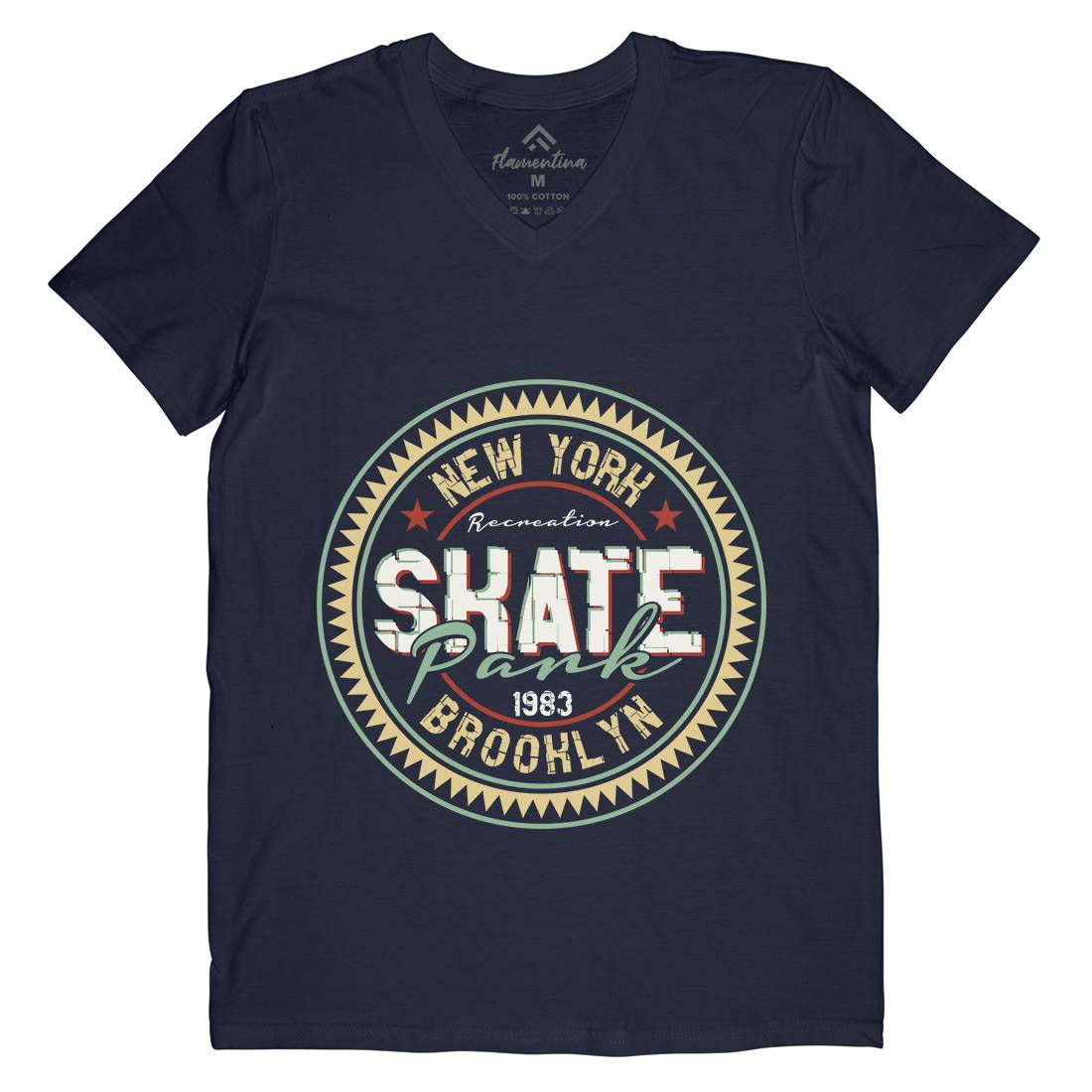 Park Mens V-Neck T-Shirt Skate B333