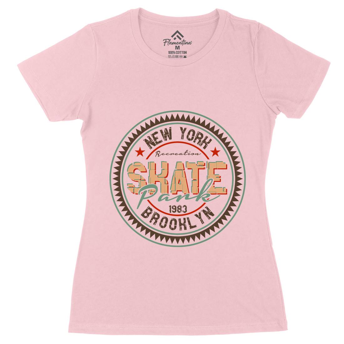 Park Womens Organic Crew Neck T-Shirt Skate B333