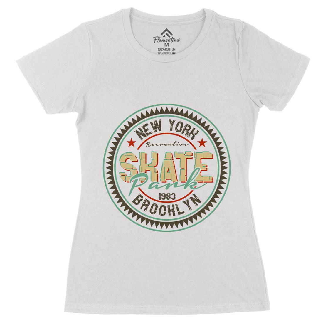 Park Womens Organic Crew Neck T-Shirt Skate B333