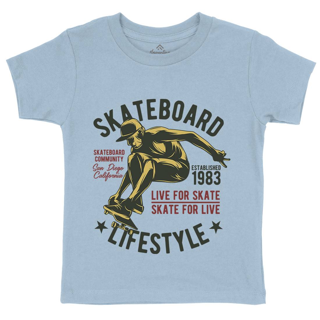 Skater Kids Organic Crew Neck T-Shirt Skate B334