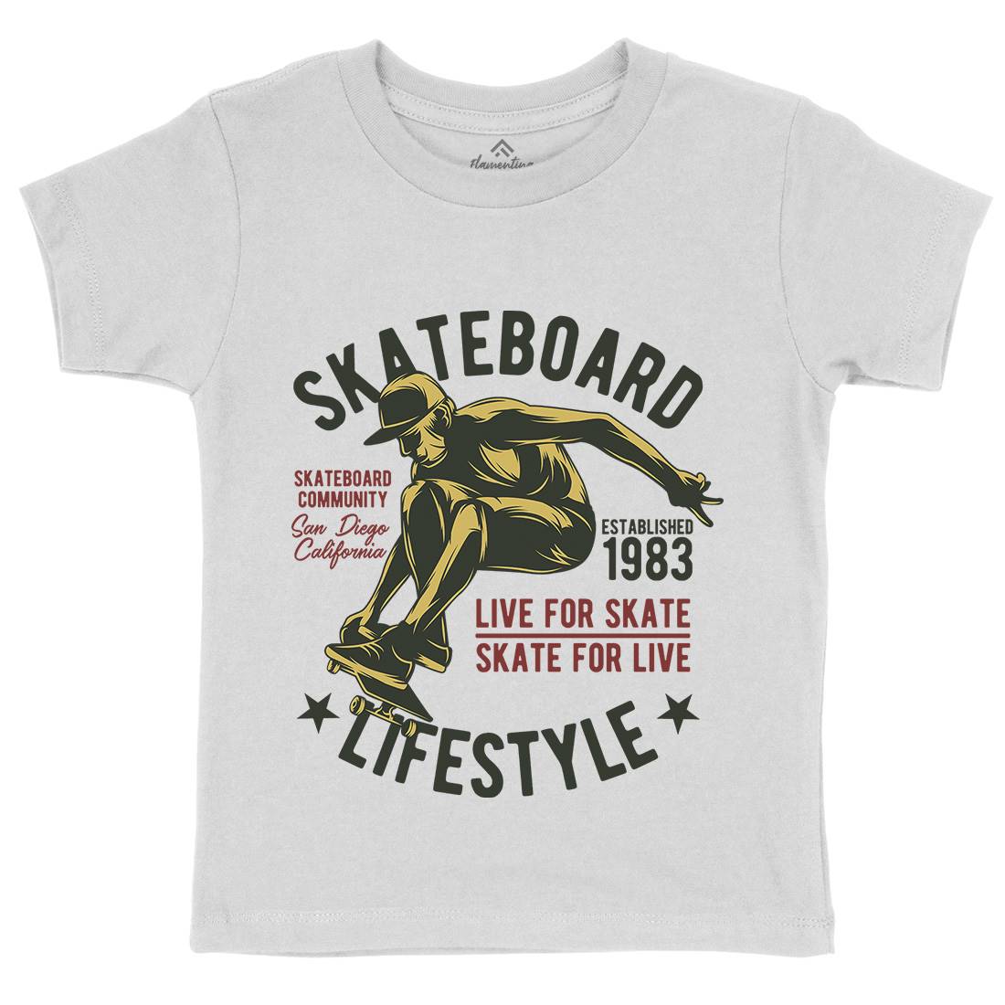 Skater Kids Organic Crew Neck T-Shirt Skate B334