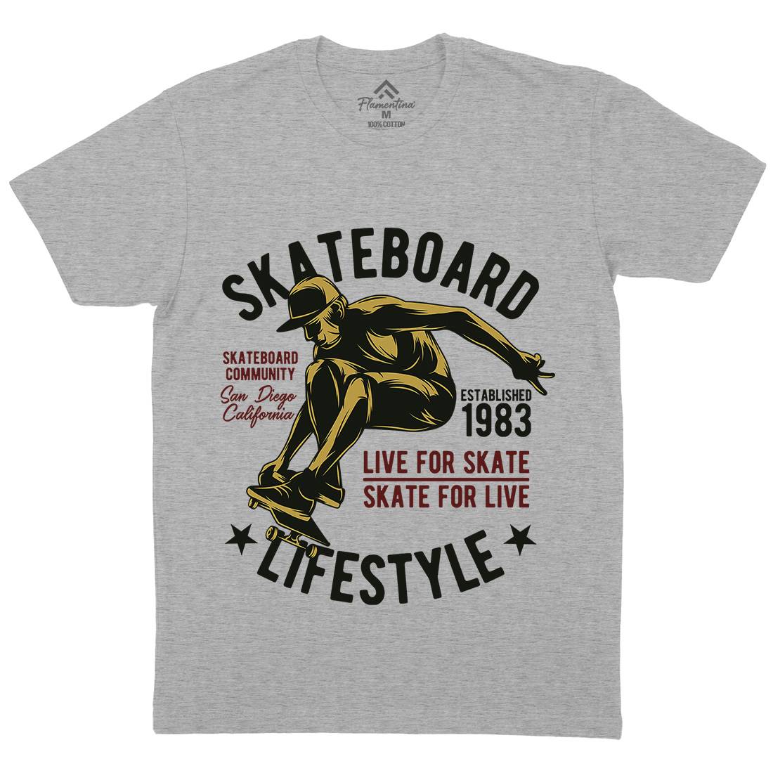Skater Mens Crew Neck T-Shirt Skate B334