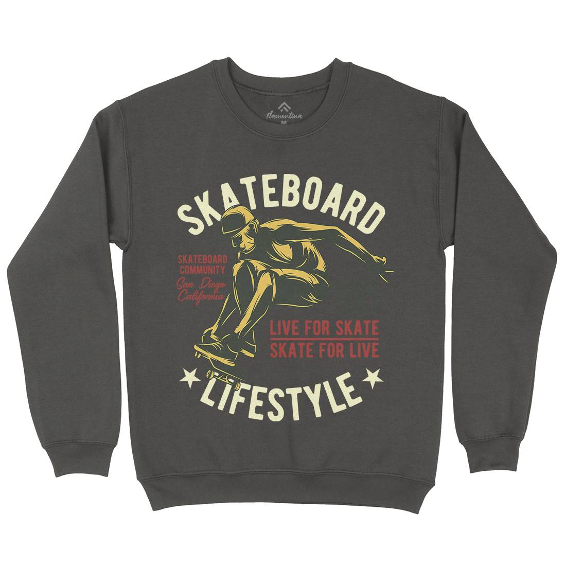 Skater Mens Crew Neck Sweatshirt Skate B334