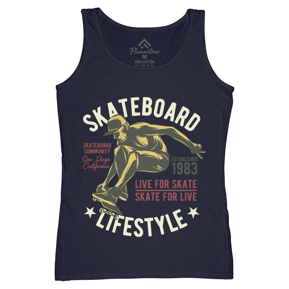 Skater Womens Organic Tank Top Vest Skate B334