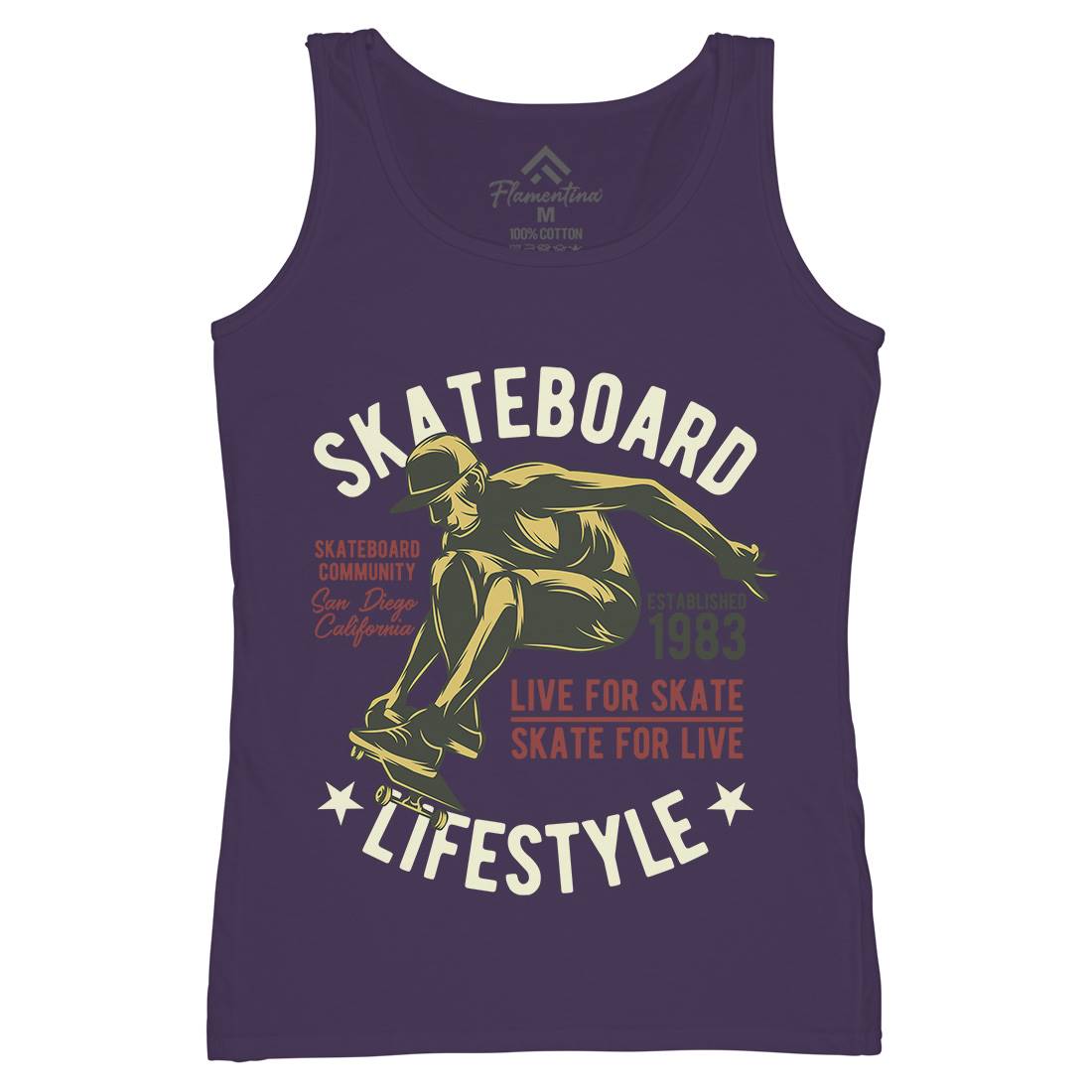 Skater Womens Organic Tank Top Vest Skate B334