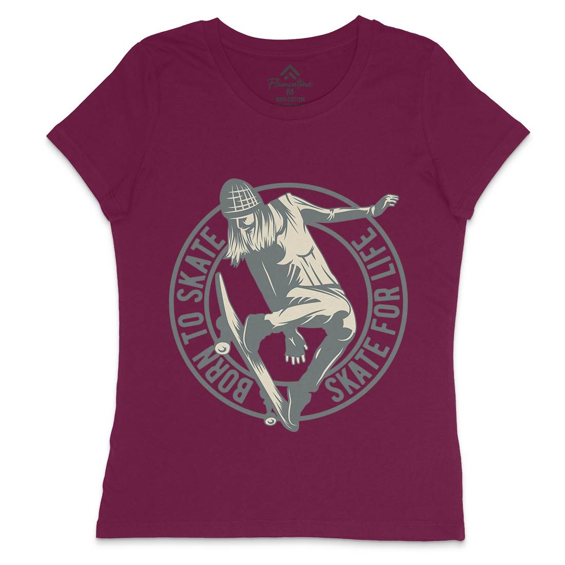 Skater Womens Crew Neck T-Shirt Skate B335