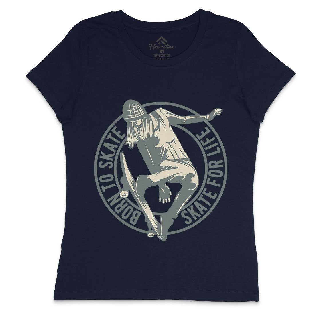 Skater Womens Crew Neck T-Shirt Skate B335